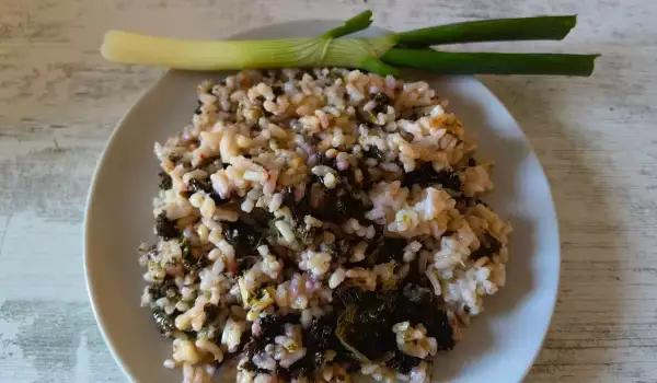 Ориз със зелении на фурна