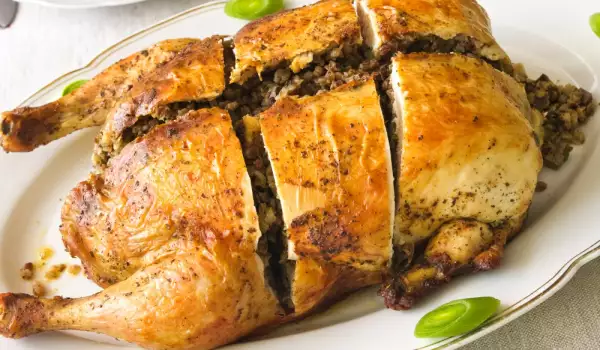 Пиле с пресен лук по турски