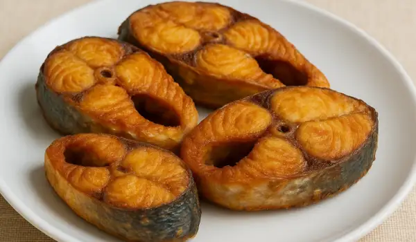 Пържена скумрия на шайби