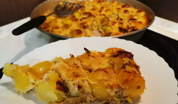 Вегетарианска запеканка с картофи и тиквички