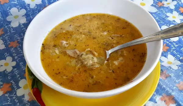 Супа от патешки маншони със зелев сок