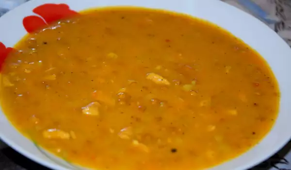 Зимна персийска супа с пилешко месо