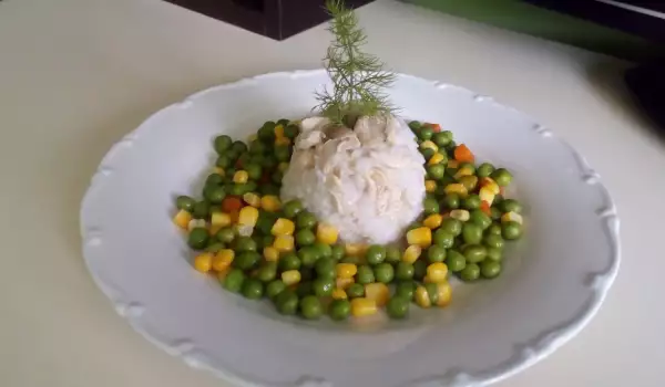 Диетично пиле с ориз и задушени зеленчуци