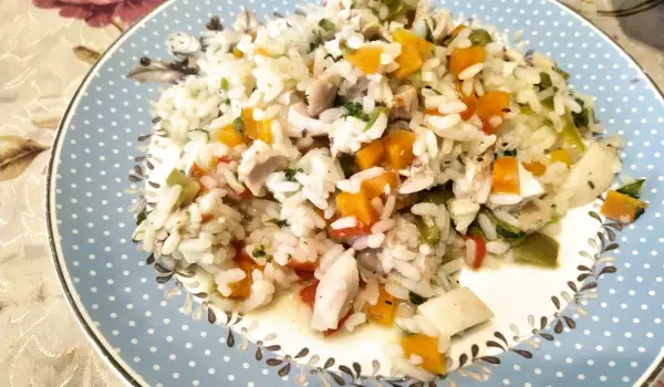 Здравословно пиле с ориз и зеленчуци