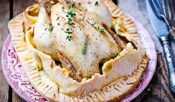 Пиле с картофи в тесто