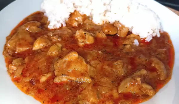 Пилешка кавърма с ориз