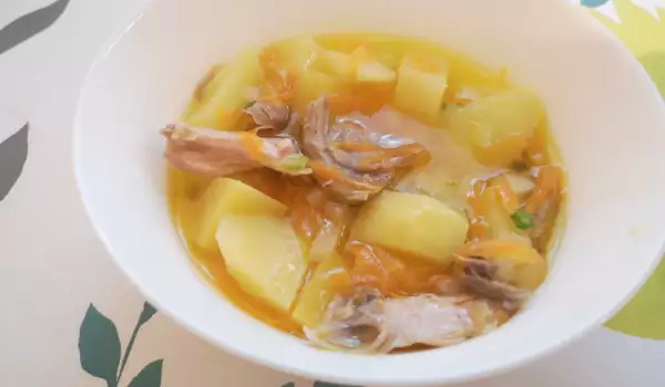 Пилешка супа за деца без фиде и застройка