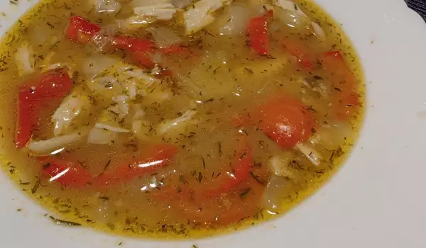 Лесна пилешка супа в мултикукър