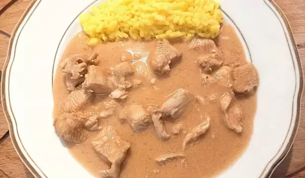 Пиле по тайландски с кокосово мляко