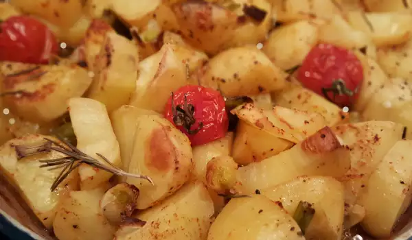 Постни ароматни картофи на фурна
