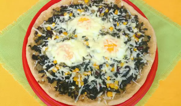 Пролетна тънка пица с яйца
