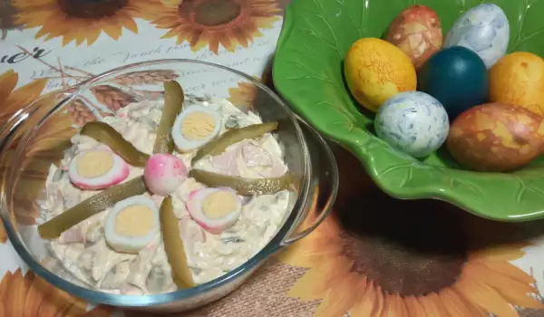Салата от Великденски яйца