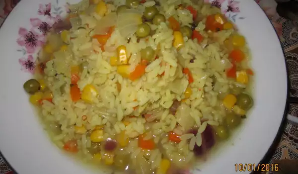 Диетичен ориз със зеленчуци