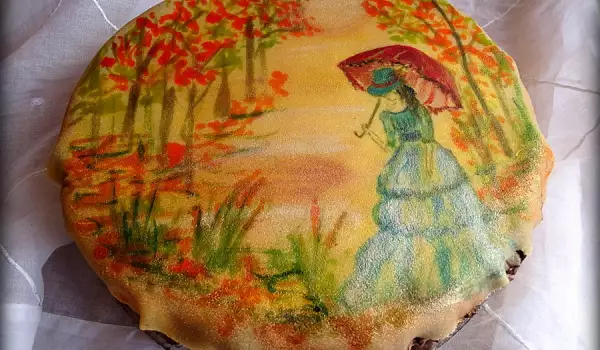 Рисувана есенна торта