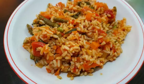 Ориз с мексиканска зеленчукова смес