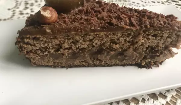 Здравословна шоко торта с малини