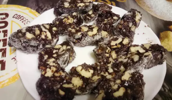 Шоколадови бисквити с орехи
