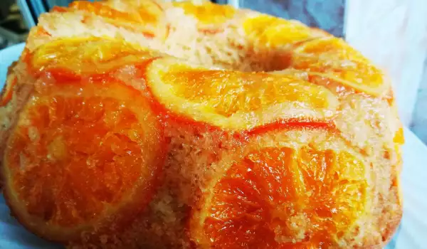 Разкошен портокалов кейк със сироп