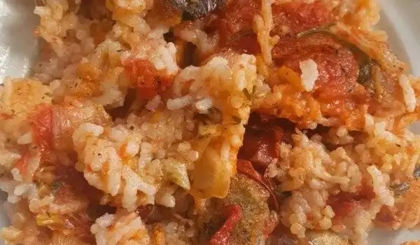 Скумрия с домати и ориз по бабината рецепта