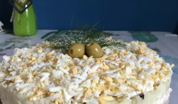Солена торта с картофи и яйца
