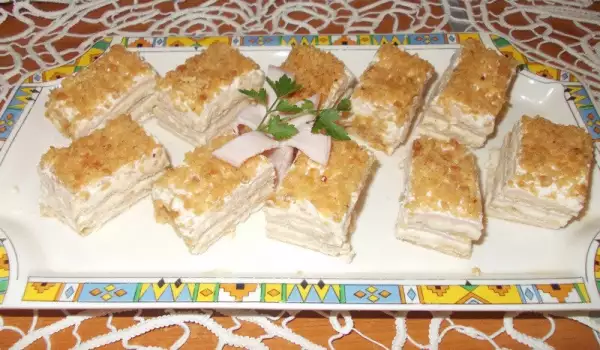Солена торта с майонеза и фъстъци