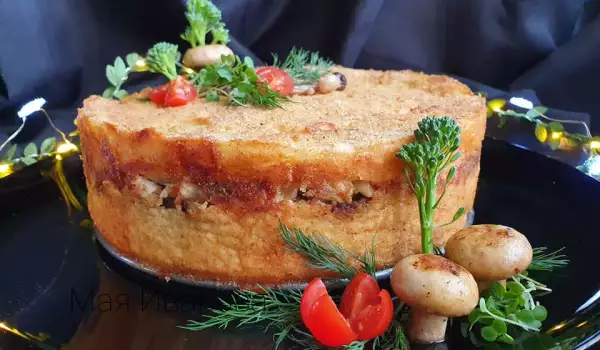 Солена торта с картофи и пилешко