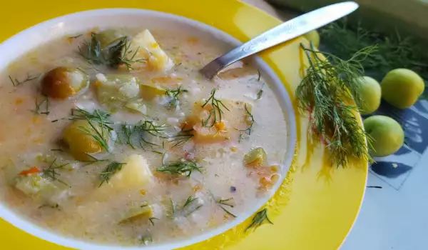 Супа от тиквички и джанки
