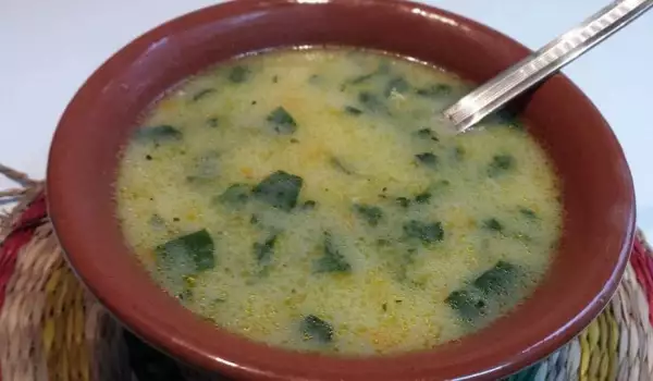 Спаначена супа с праз и ориз