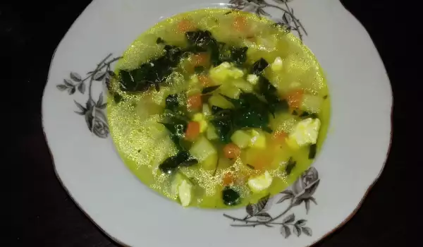 Спаначена супа със сирене на мама