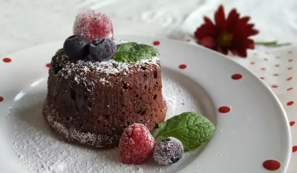 Лава кейк с черен шоколад
