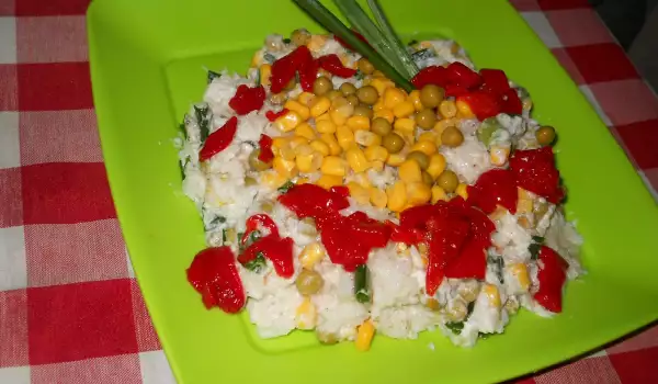 Студена салата от ориз