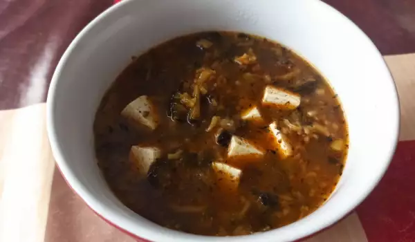 Супа с броколи и тофу