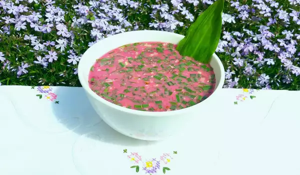 Студена веган супа с лапад и цвекло