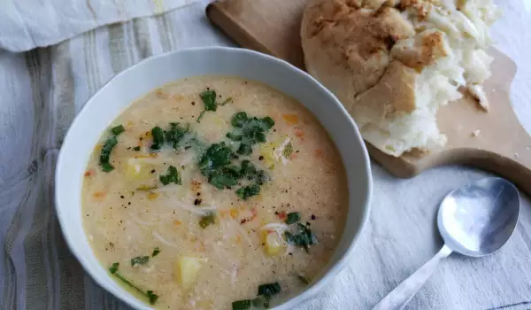 Картофена супа с фиде и застройка