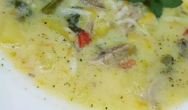Супа от пъдпъдъци със застройка