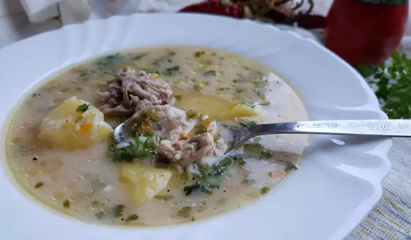 Супа с патешки фенер, фиде и картофи