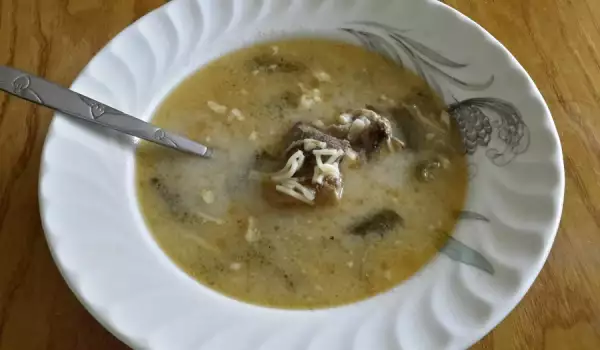 Супа с патешко и зелен фасул