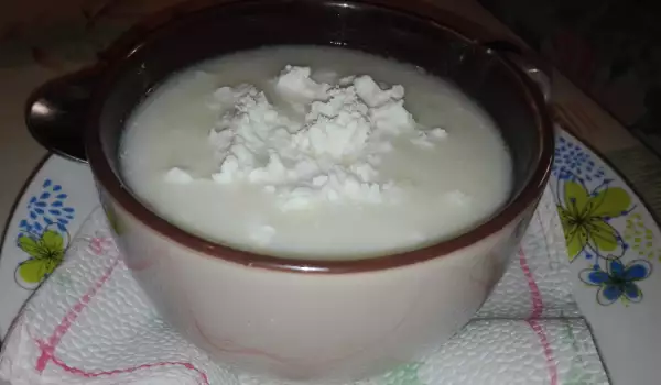 Млечна супа със сирене и фиде