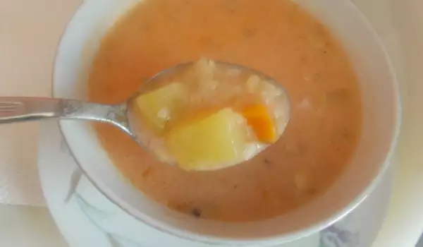 Супа от тиквички с ориз за деца