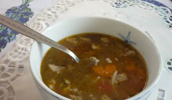 Супа с агнешко месо и фиде