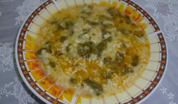 Супа от лапад с ориз и фиде