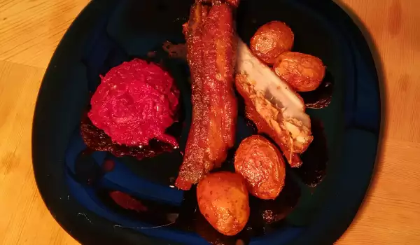 Свински ребра с бейби картофки