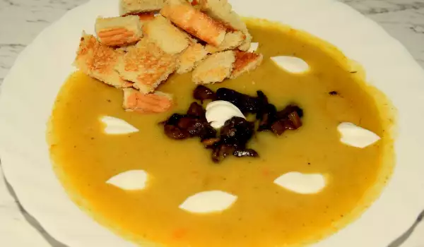 Тиквена крем супа с печурки