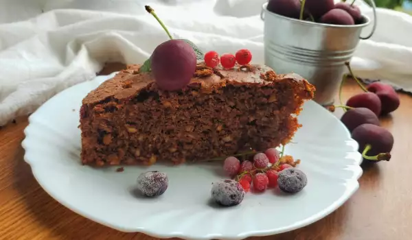Шоколадова торта с бадеми