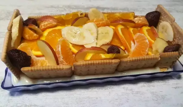 Бисквитена торта Касетка с плодове