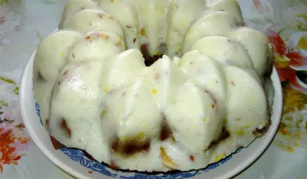 Торта с крем и банани в кексова форма