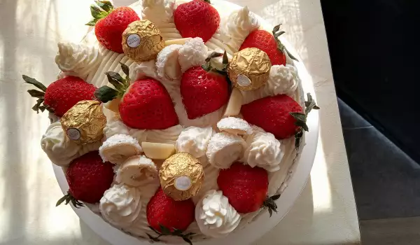 Празнична торта с бял шоколад и маскарпоне