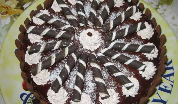 Шоколадова торта с еклери