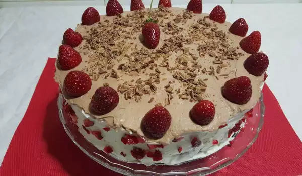 Торта с шоколад и ягоди