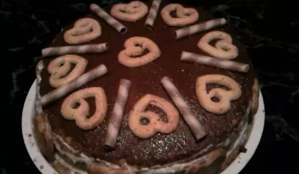Печена торта Валентинка